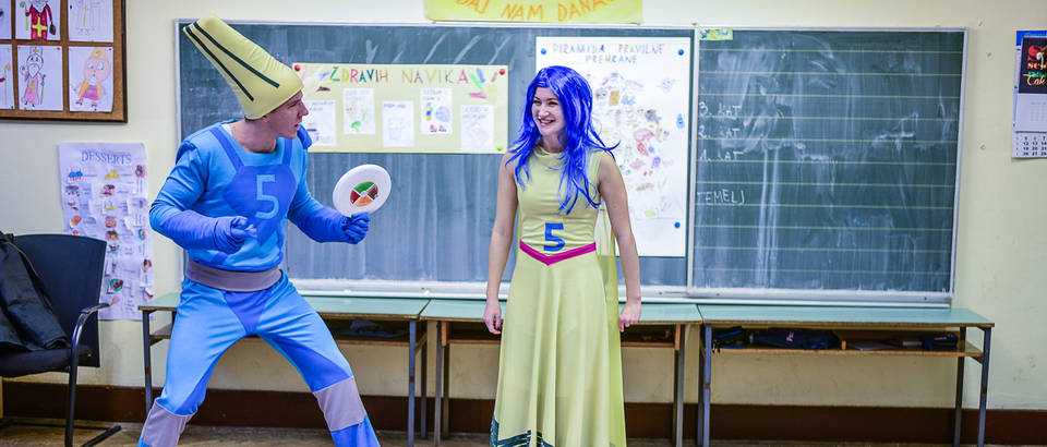 Maskote Njumi i Njami programa PETICA IGROM DO ZDRAVLJA