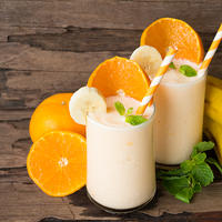 smoothie, naranča, banana